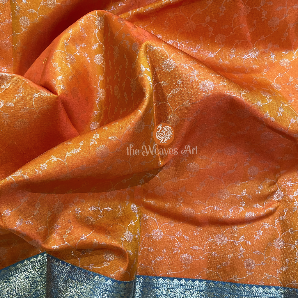 Orange Kanchi Pattu Saree