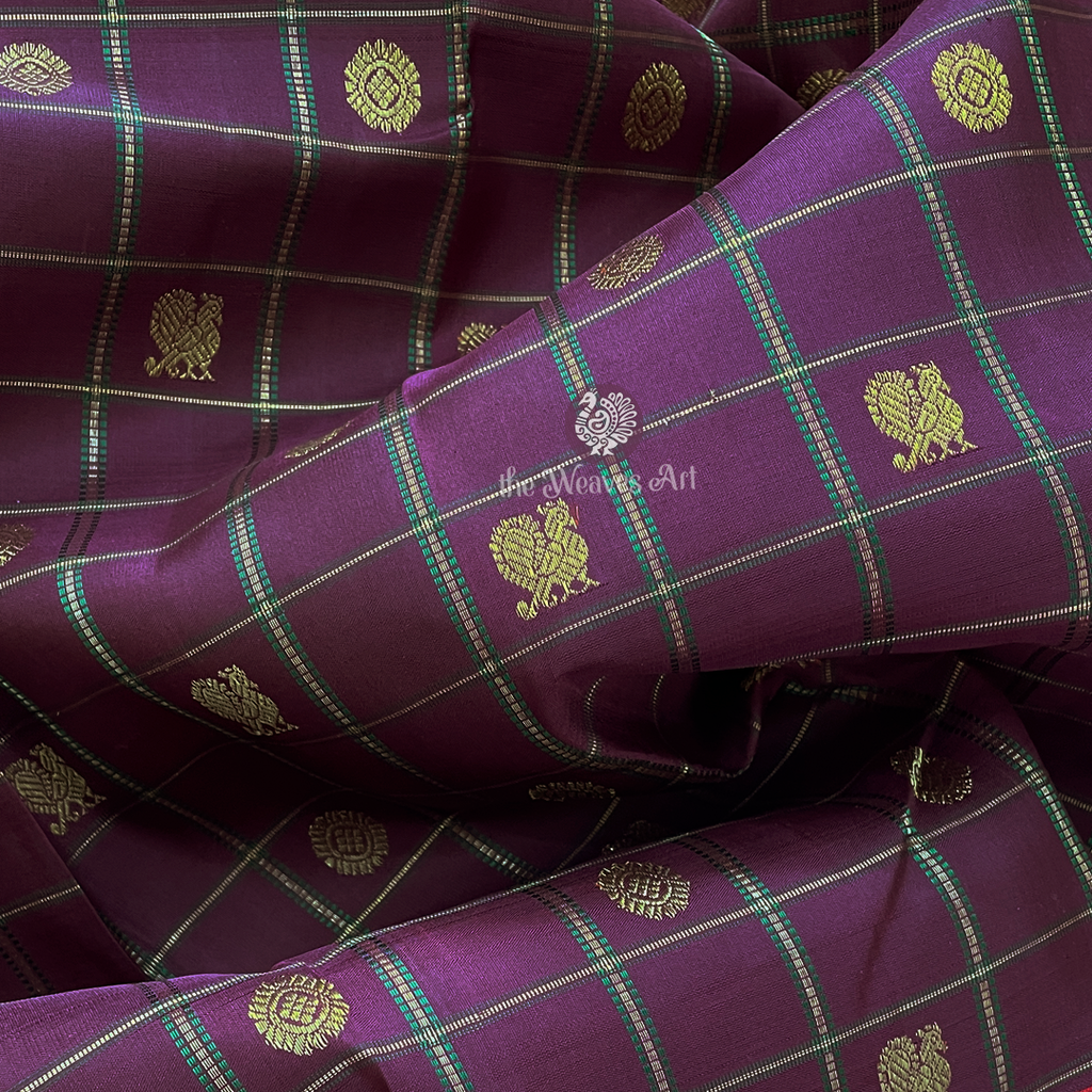 Mayil Chakram Kanchipuram Pattu Sarees