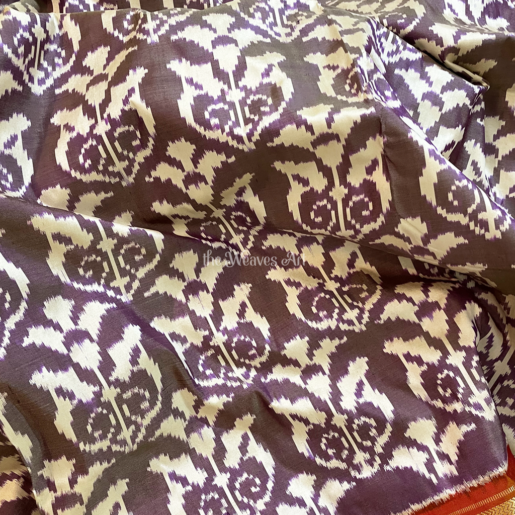 Double Shade Pochampally Ikat Silk Saree