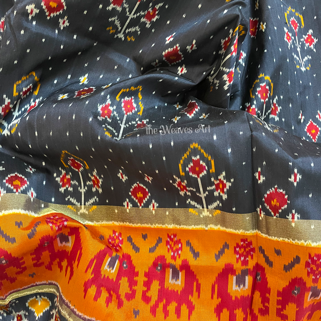 Vohra Gaji Bhat Ikat Silk Saree