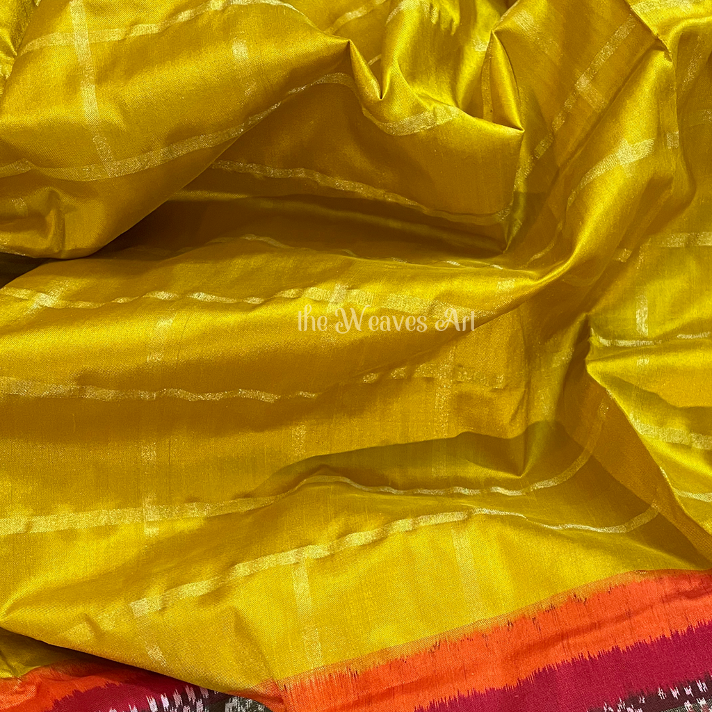 Zari Checks Pochampally Ikat Silk Saree
