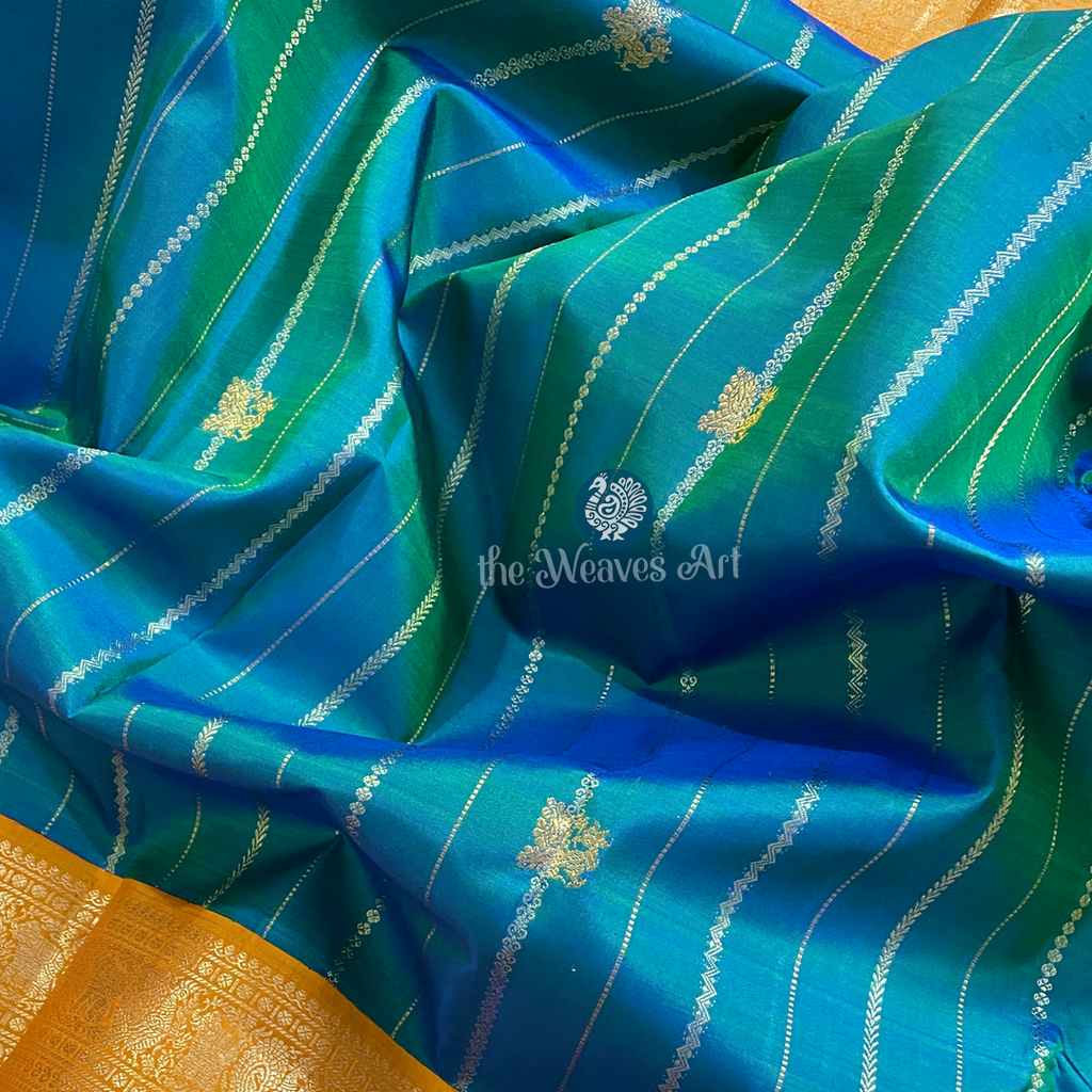 Dual Tone Kanchipuram Pattu Saree