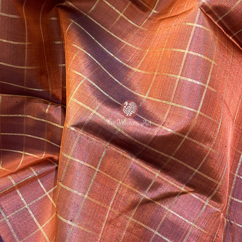 Checks Kanchipuram Pure Silk Sarees