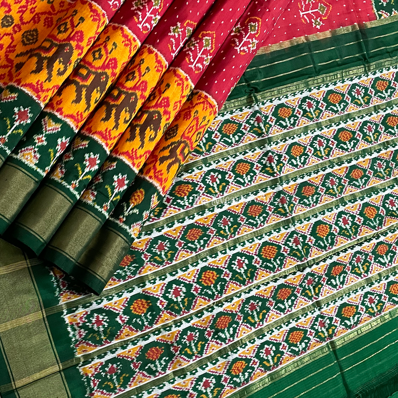 Pochampally Single Ikat Silk Saree