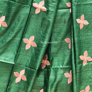 Embroidered Tussar Silk Sarees