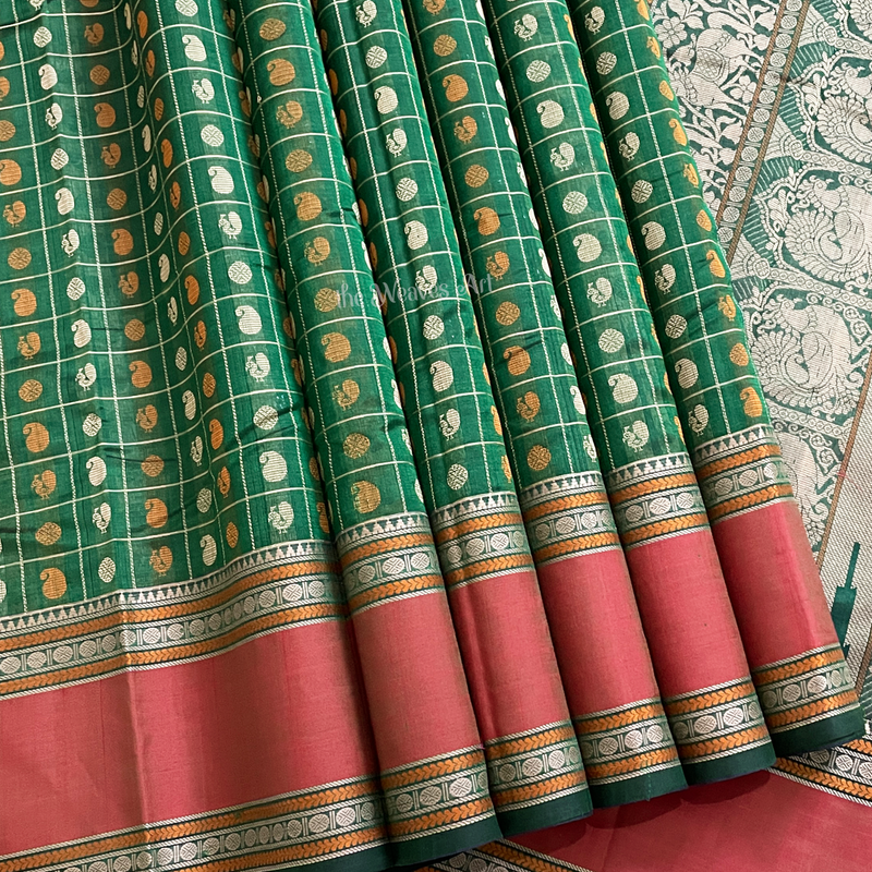 1000 Butta Handloom Kanchi Silk Cotton Sarees