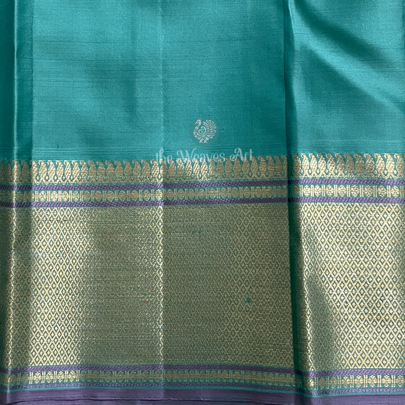 Ananda Blue Kanjivaram Pattu Saree