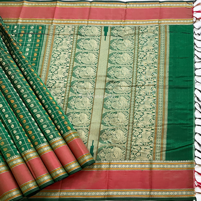 Ayiram Butta Kanchi Silk Cotton Saree