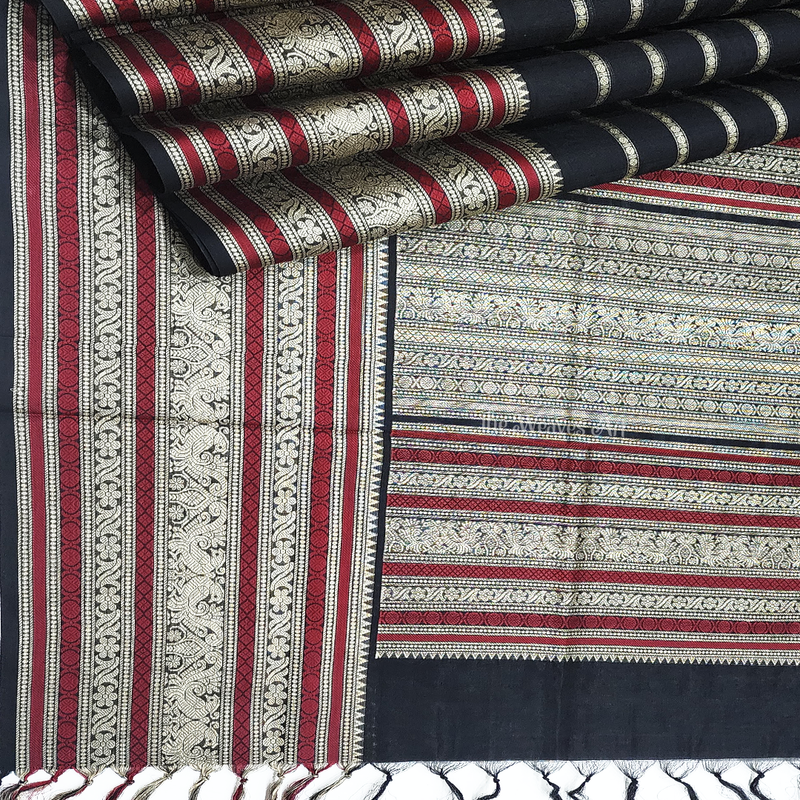 Big Border Kanchi Silk Cotton Saree