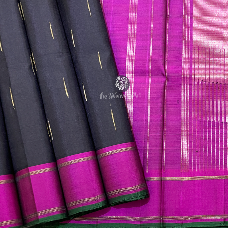 Black Kanjivaram Saree