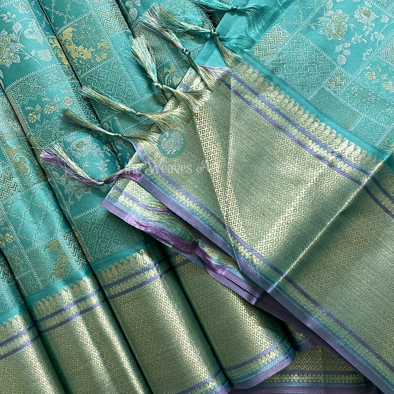 Blue Kanchipuram Pure Silk Saree