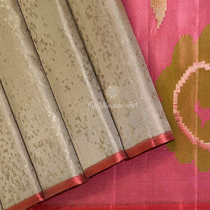 Borderless Brocade Kanchi Pattu Saree