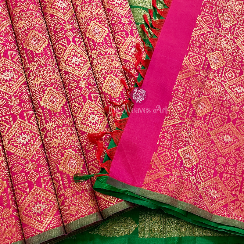 Borderless Kanchipuram Pure Silk Sarees