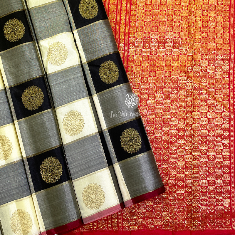 Borderless Palum Pazhamum Checks Saree