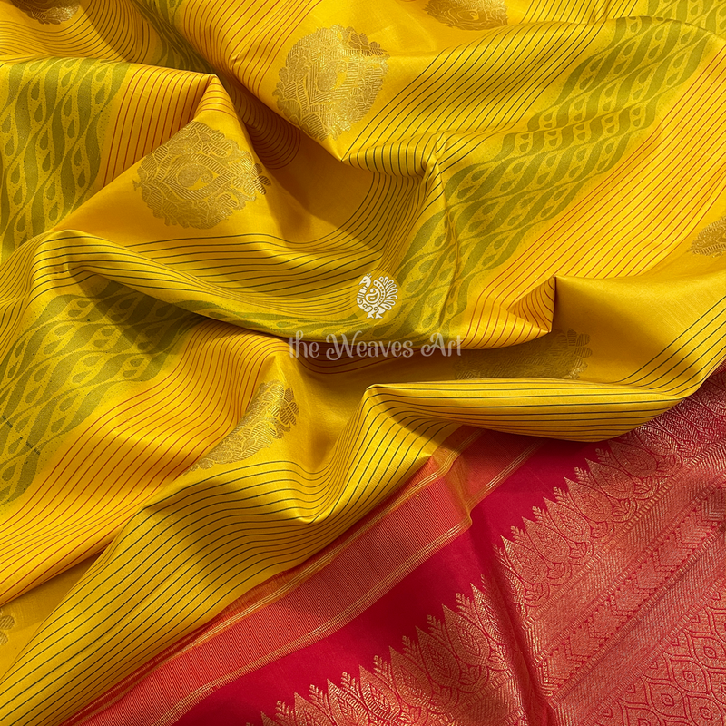 Borderless Pure Zari Kanchipuram Silk Saree