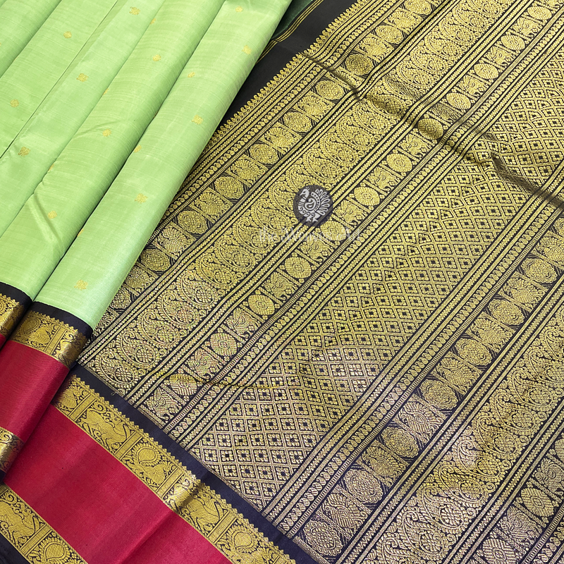 Cardamom Green Kanchipuram Pattu Sarees