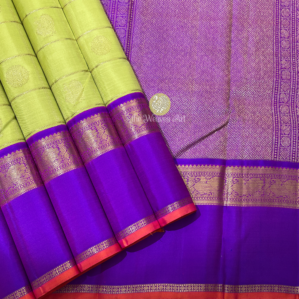 Checks Kanjivaram Pure Silk Saree