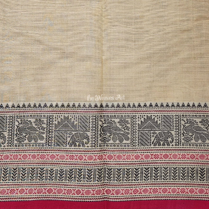 Cream Color Kanchi Cotton Saree