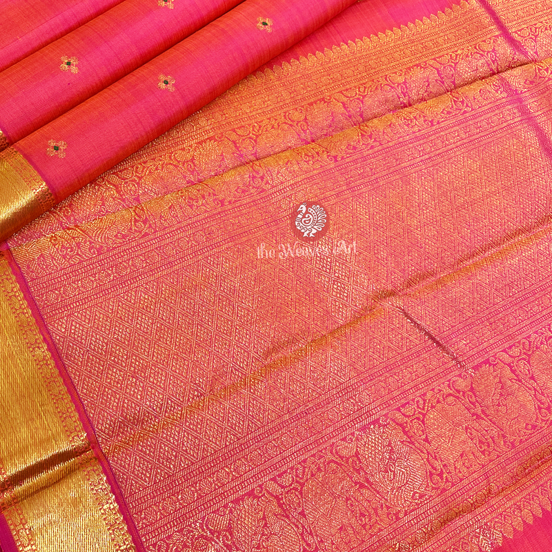 Doubl Shade Kanchi pattu Sarees