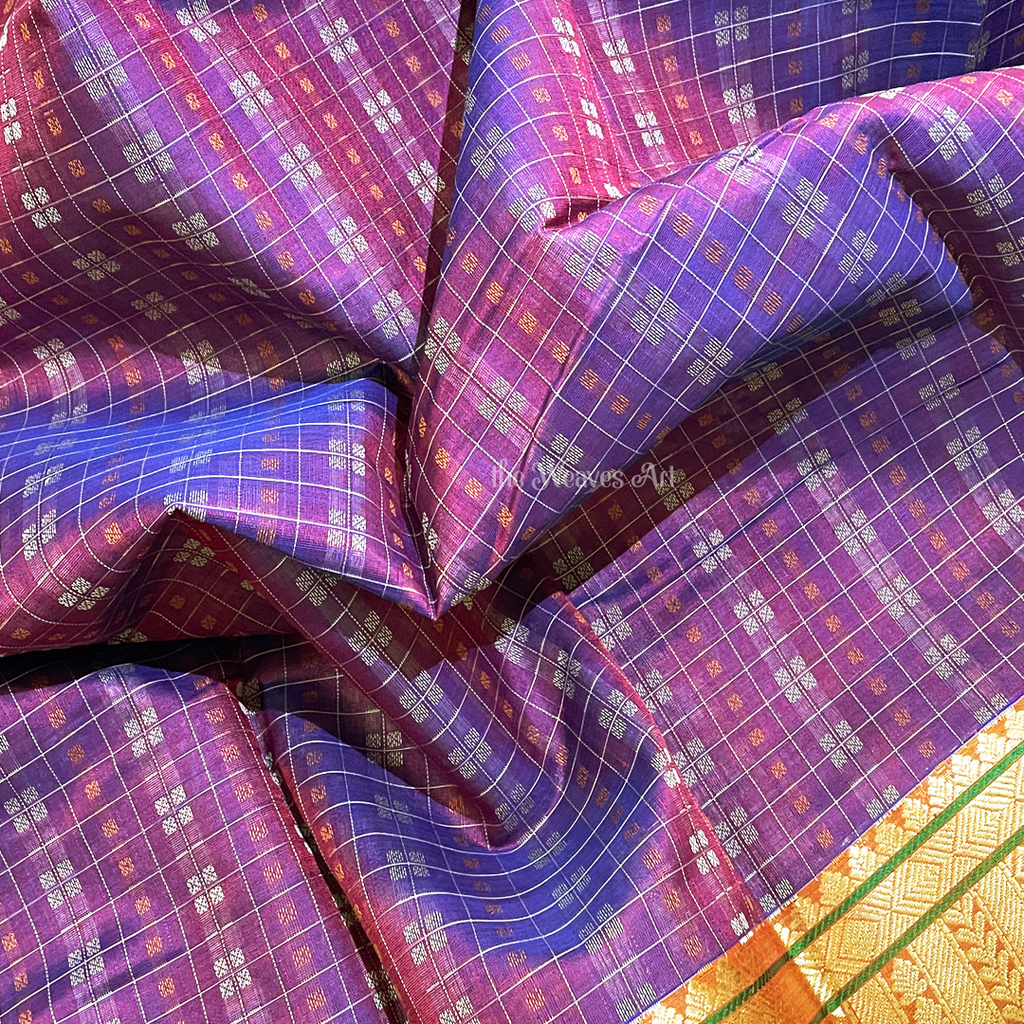 Double Shade Kanchi Silk Cotton Saree