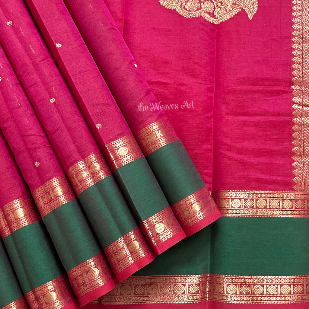 DualS hade Kanchi Silk Cotton Sarees