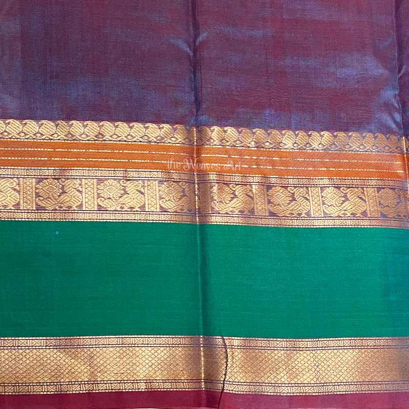 Dual Tone Kanchi Silk Cotton Saree