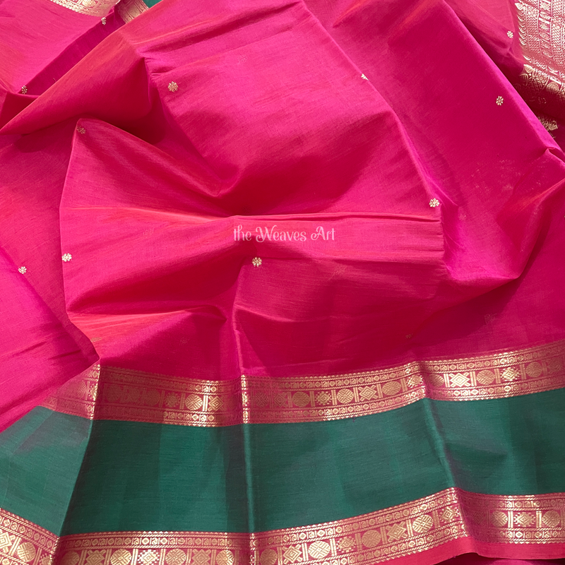 Dual Tone Kanchi Silk Cotton Saree