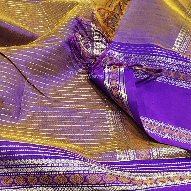 Dual Tone Kanchi Silk Cotton Sarees