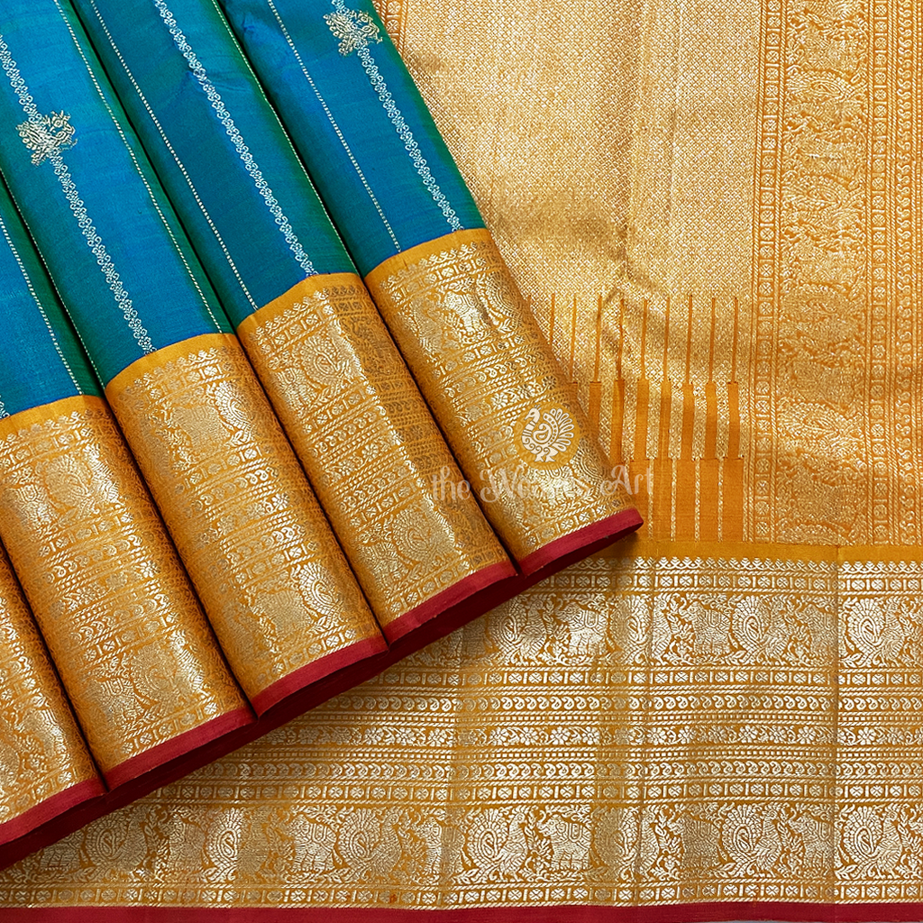 Dual Tone Kanchipuram Pattu Saree