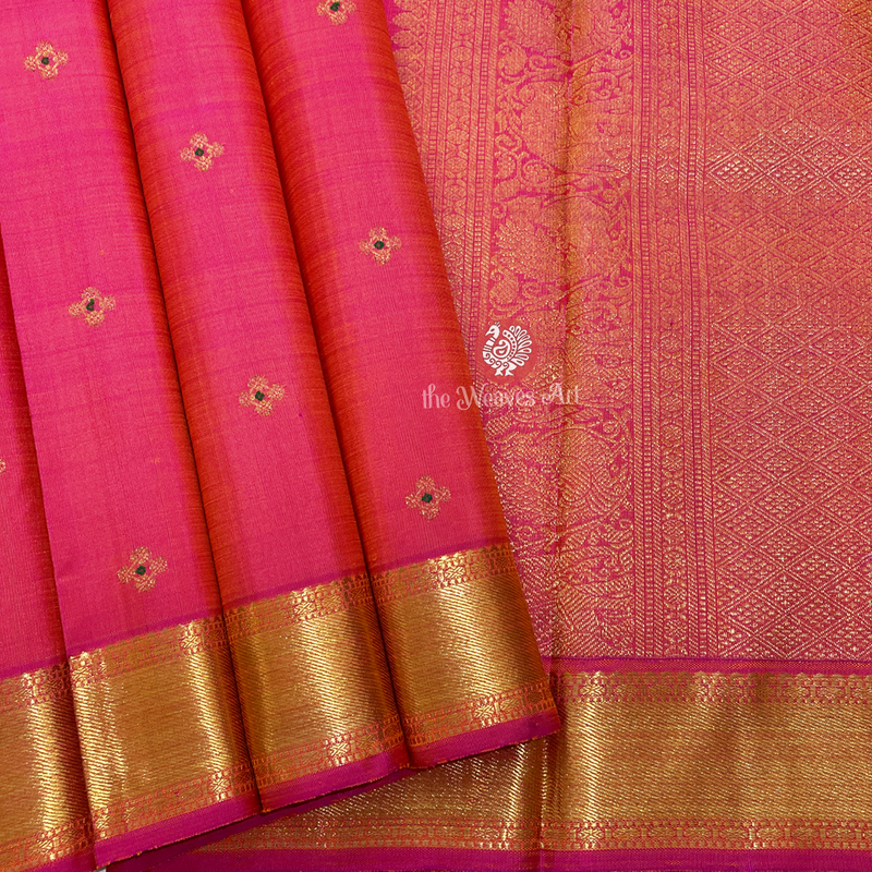 Dual Tone kanchipuram Pattu Saree
