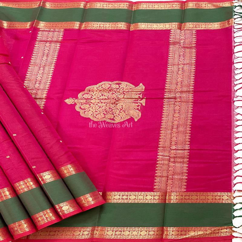 Dual tone Kanchi SilK Cotton Sarees