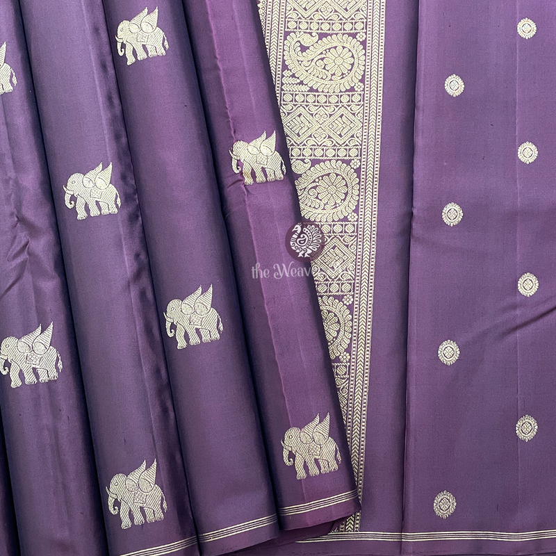 Elephant Motif Kanchipuram Saree