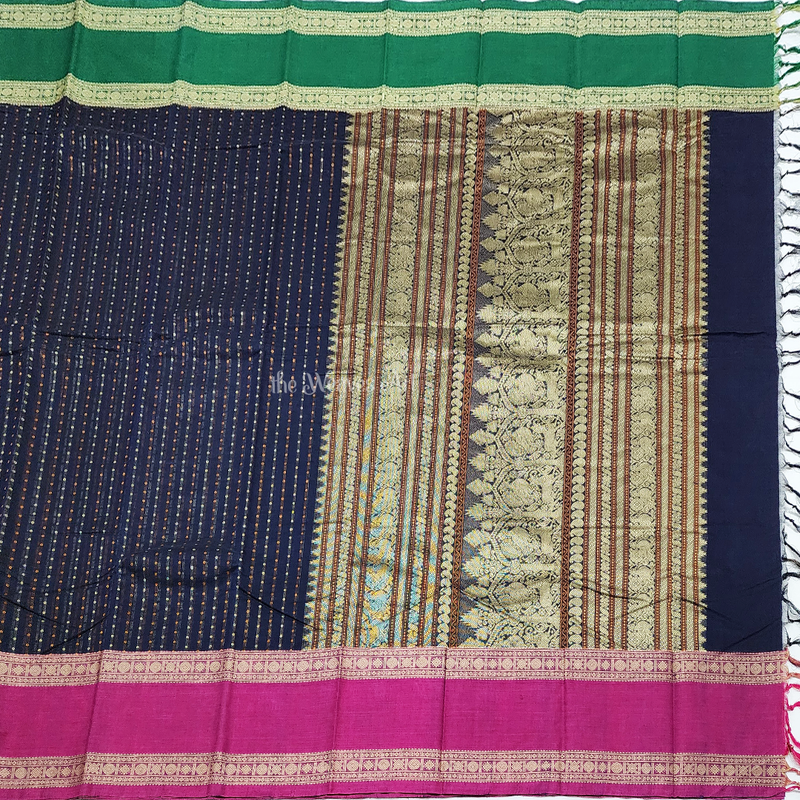 Ganga-Jamuna Kanchipuram Cotton Saree