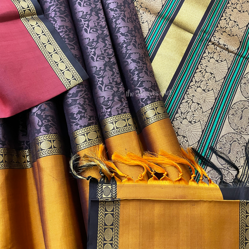 Ganga-Jamuna Kanchipuram Silk Saree