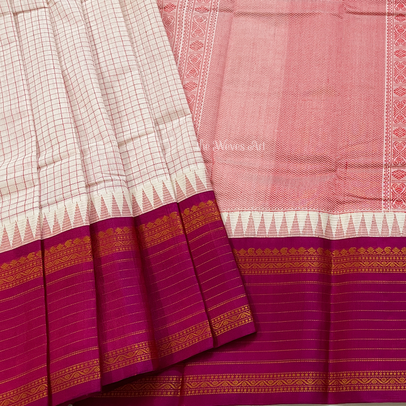 Ganga Jamuna Kanchi Cotton Saree with Silk Borders