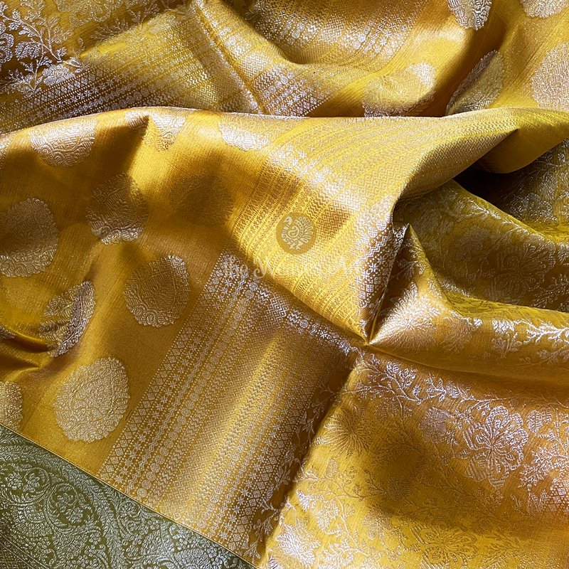 Golden Yellow Kanchi Pattu Saree