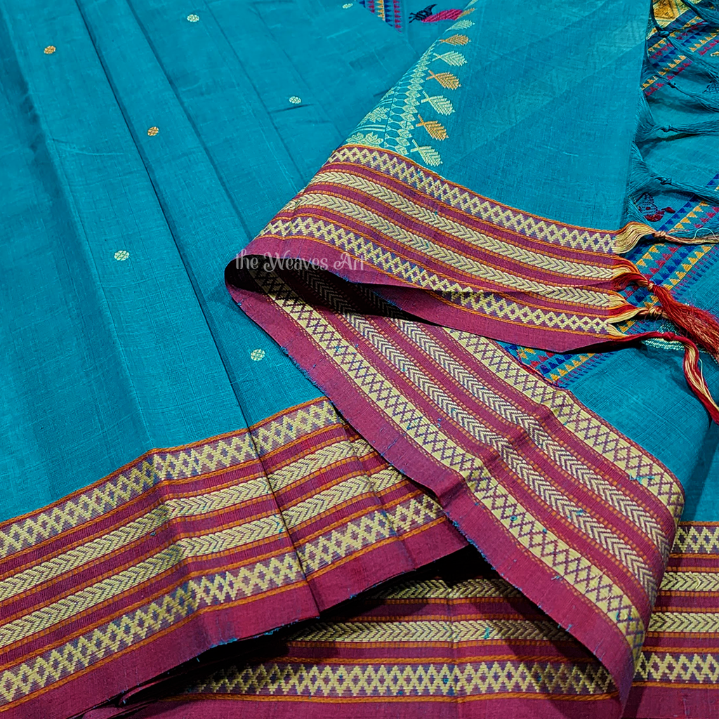 Handloom Bomkai Cotton Saree