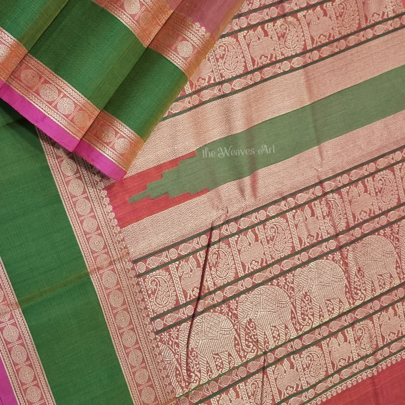 Handloom Kanchi Cotton Saree