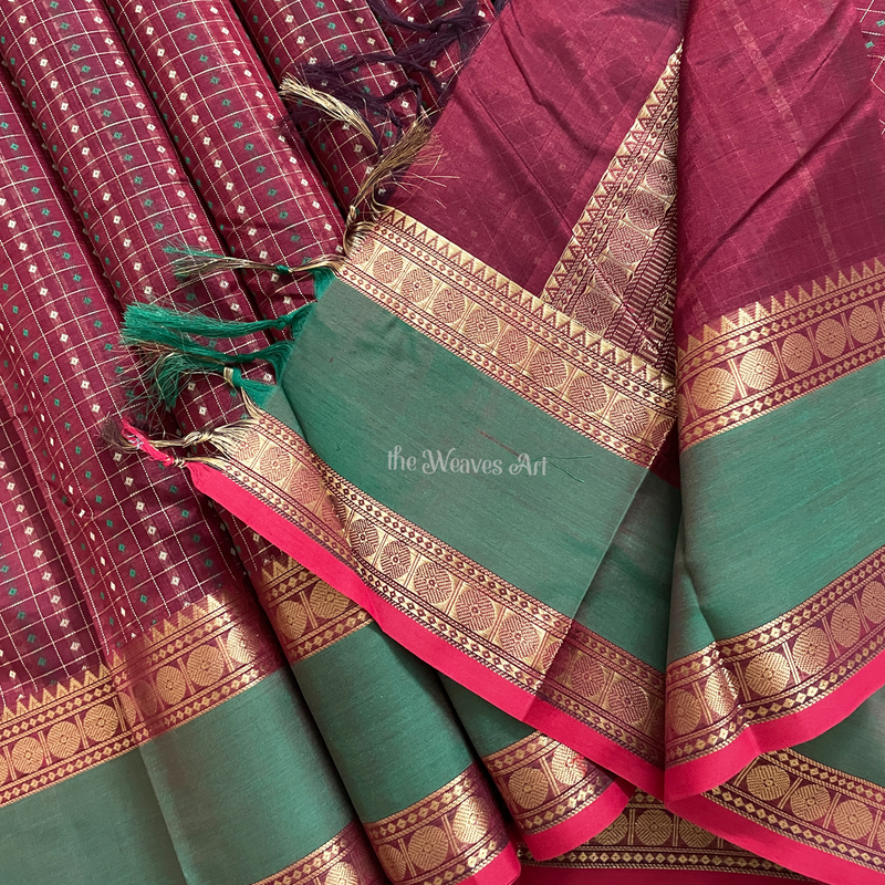 Handloom Kanchipuram Silk Cotton Saree