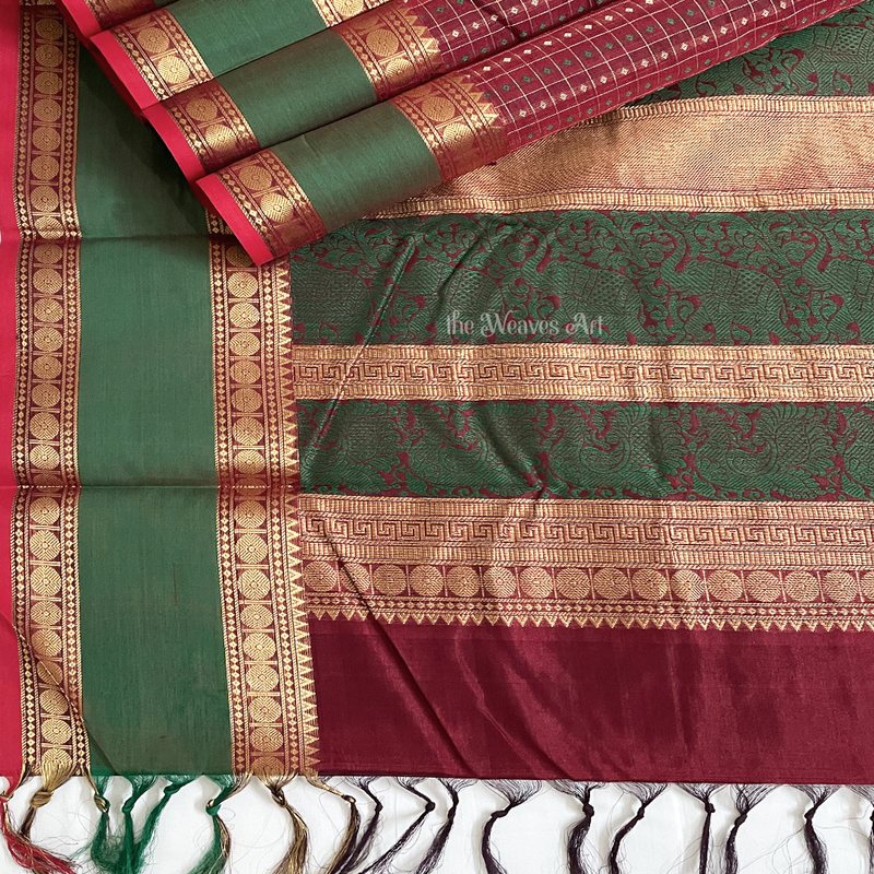 Handloom Lakshadeepam Kanchi Silk Cotton Saree