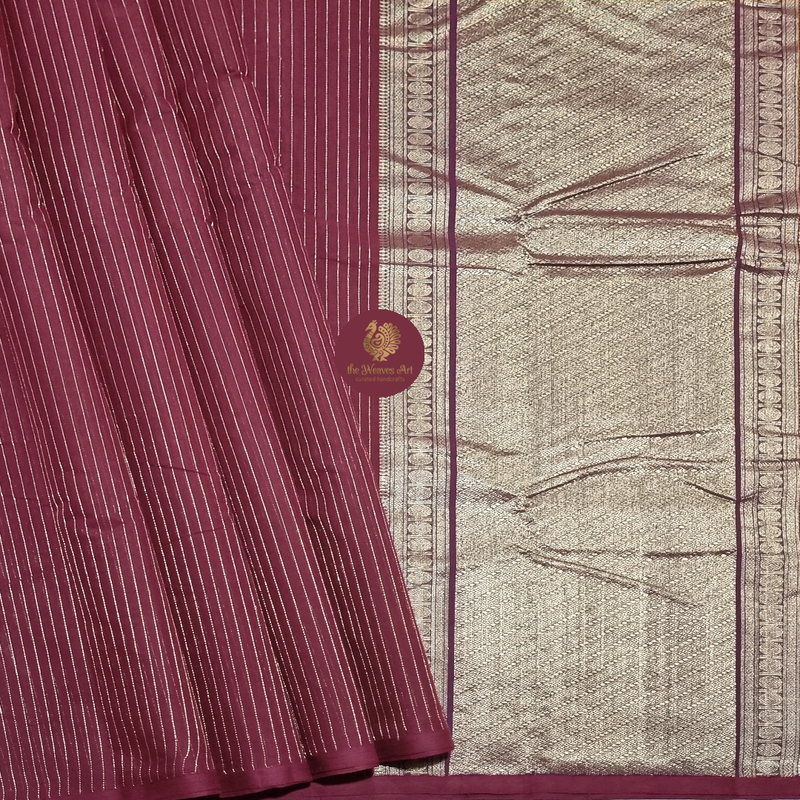 Handloom Stripes Kanchi Cotton Saree