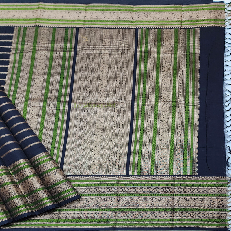 Handloom Stripes Kanchi Cotton Saree