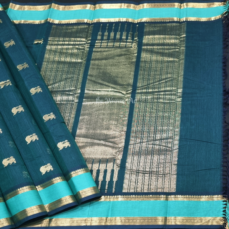 Handloom Zari Kanchi Cotton Saree