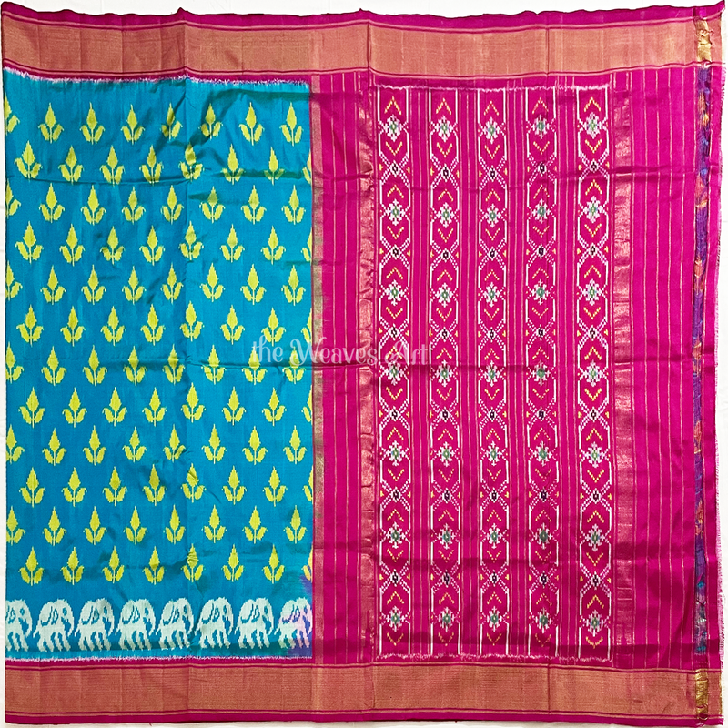 Handwoven Pochampally Ikat Silk Saree