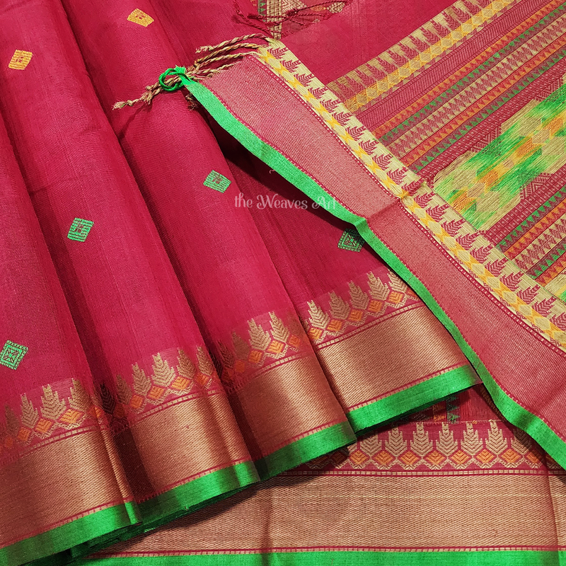 Kanchi Cotton Saree with Bomkai Pallu