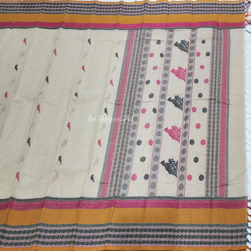 Kanchi Cotton Saree with Kili motifs