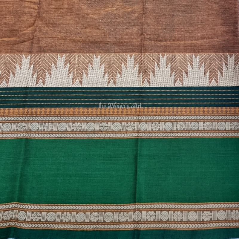 Kanchi Cotton Saree with Temple Border