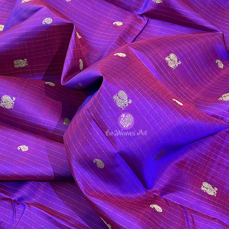 Kanchi Pattu Stripes Sarees