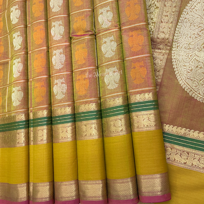 KanchiSilk Cotton Saree with Zari