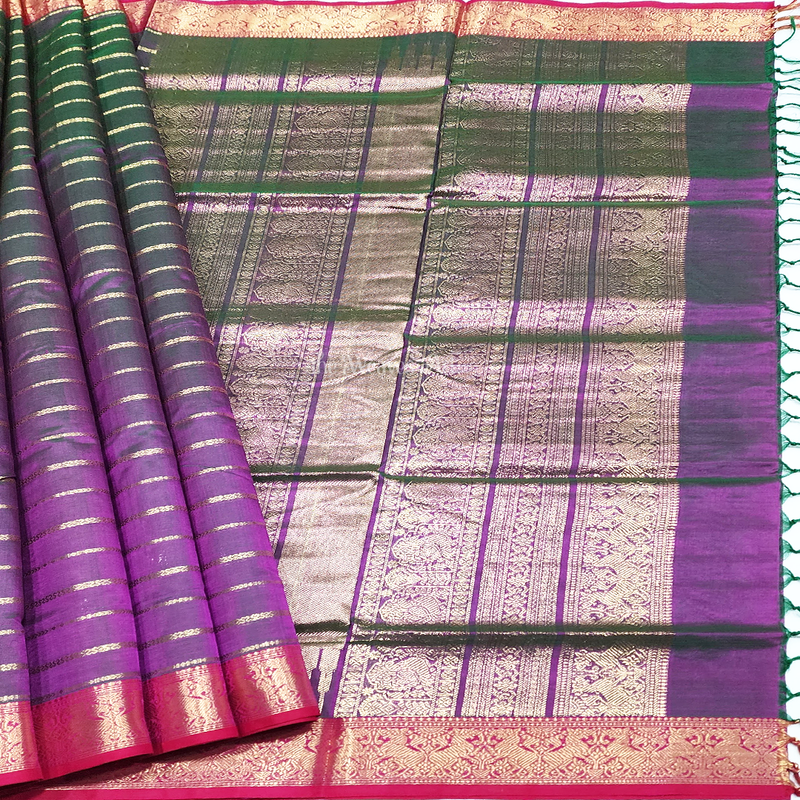 Kanchi Silk Cotton Zari Sarees